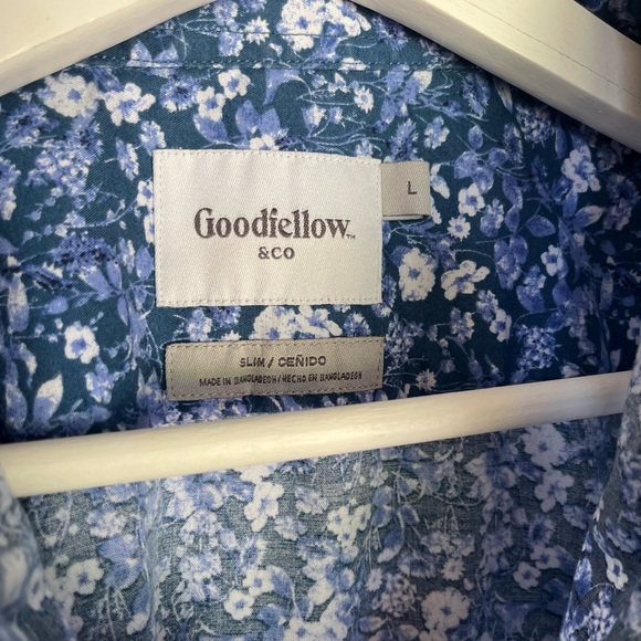 Men’s Goodfellow & Co Long-Sleeve Slim Button-Front Shirt L - Picture 2 of 3